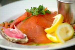 food is served in a plate