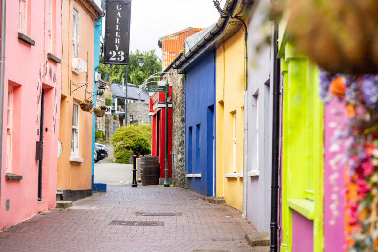 Colorful Street in Kinsale. Co. Cork